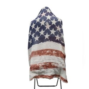 Oversized Patriotic Flag Scarf